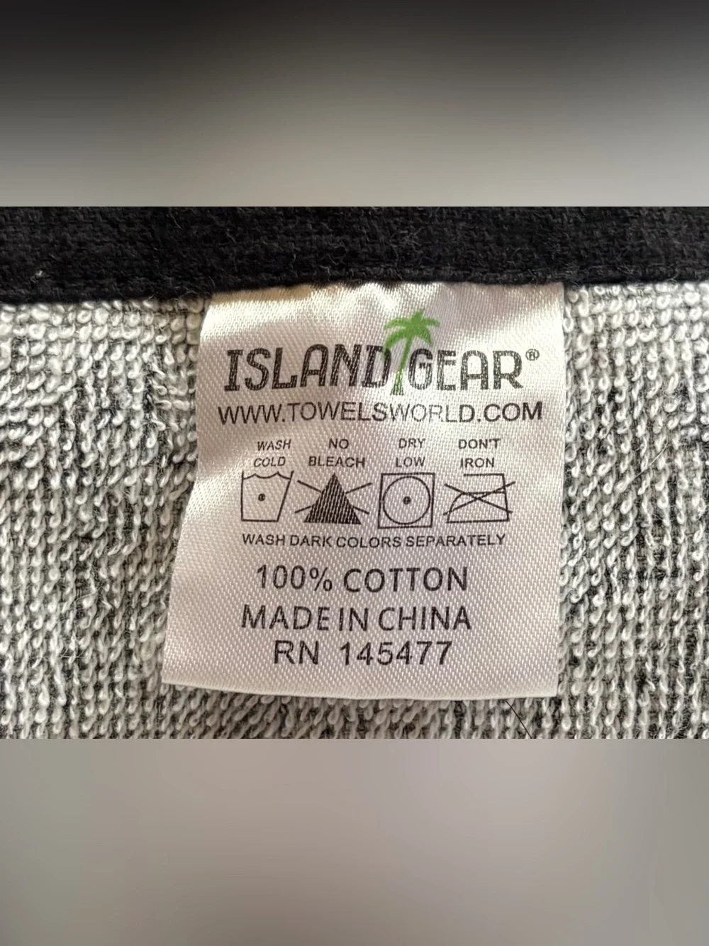 German Shepherd Beach Towel 31x56 Black Cotton Dog Island Gear Bath Pool Towel